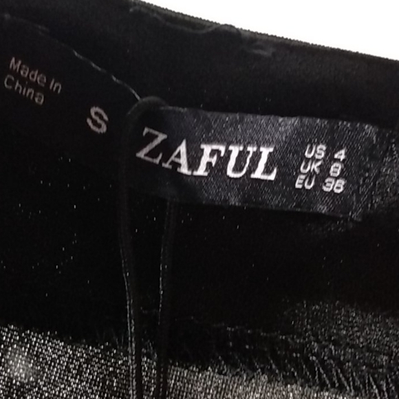 ZAFUL BLACK WHITE PINK CROP TANK TOP MINI SKIRT 2 PIECE SET SIZE 4 NWT - Picture 7 of 9